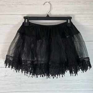 Rubie's Secret Wishes Women's  Black Petticoat Skirt Tutu One Size